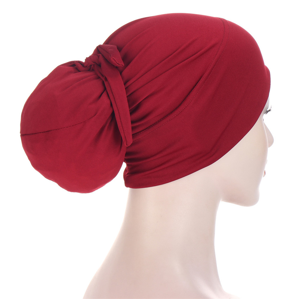 Turban à nœud Skullies pour femmes musulmanes, Bonnet, perte de cheveux, chimio, Cancer, Bandanas, arabe, islamique, couvre-chef, nouveau