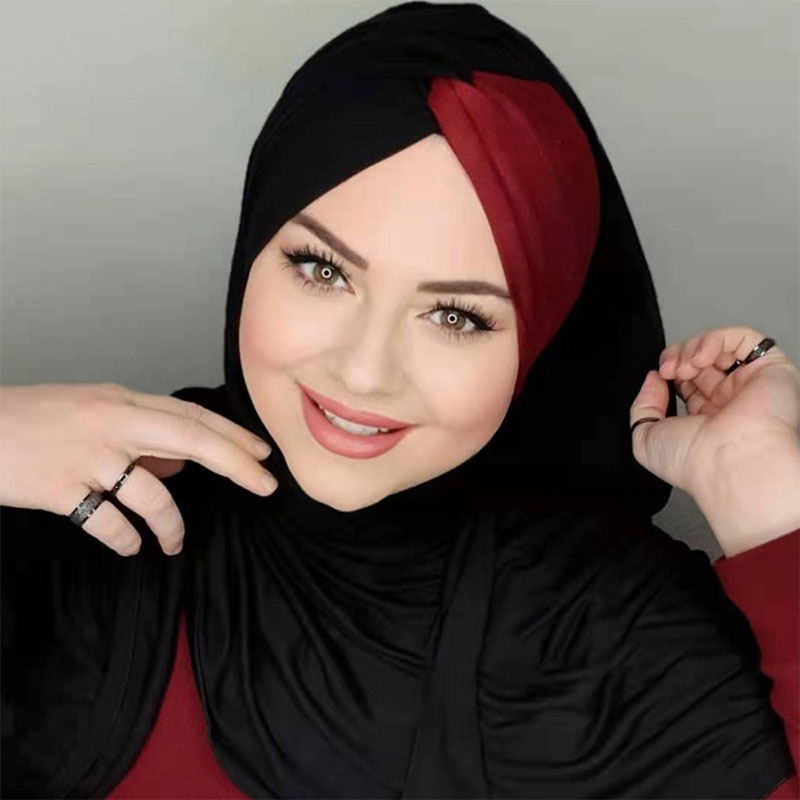 Foulard Modal musulman soie Abaya Hijab maillot islamique Hijabs pour femme Abayas robe Turbans froissé Turban tête arabe instantanée
