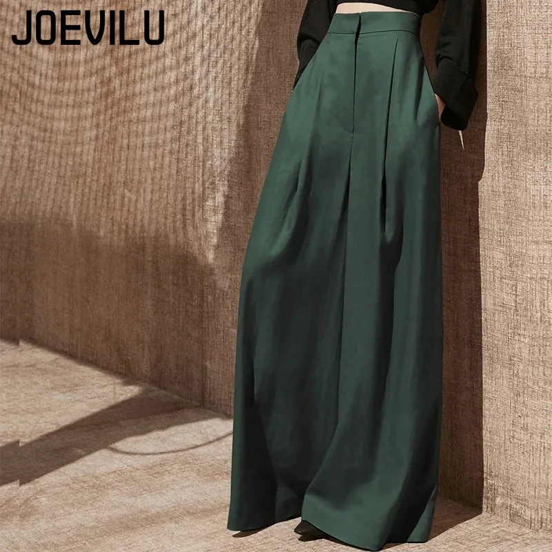 Pantalon taille haute à jambes larges pour femmes, vadrouille de sol fine et décontractée, tendance coréenne, drapé, Streetwear, printemps/automne