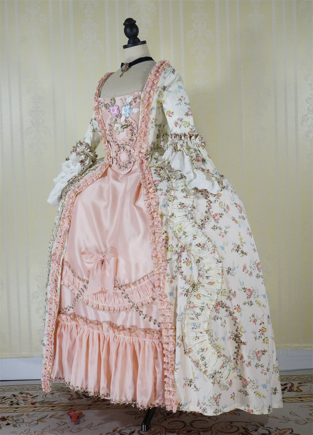 Robe de Bal de la Reine Marie Antoinette, Tenue de la Cour Victorienne Française, Costume de la Série A