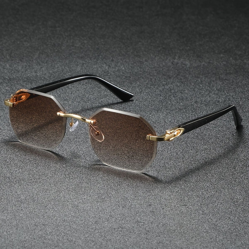 Lunettes de soleil au Design à la mode, sans cadre, adaptées aux hommes et aux femmes, vêtements décontractés, utilisation de vacances, lunettes robustes, 1 pièce