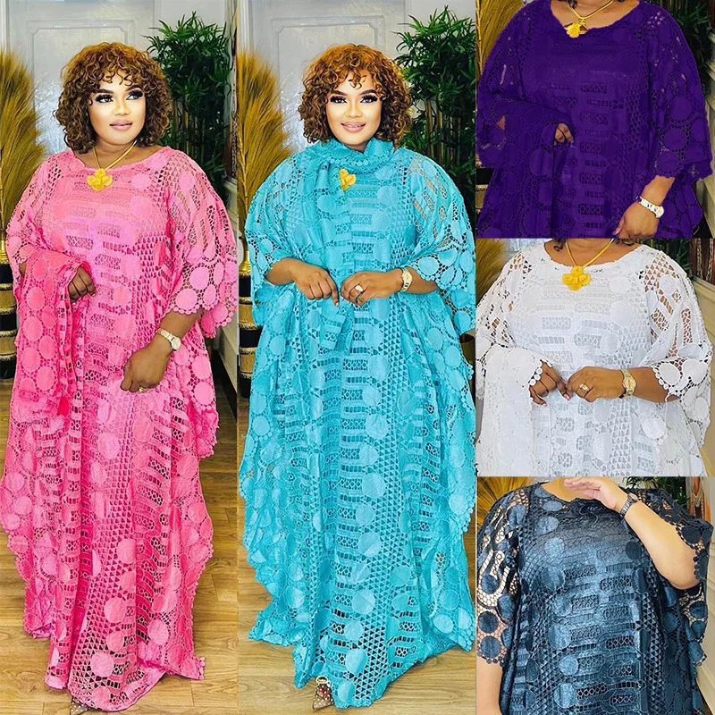 Robe africaine élégante pour femmes, Dashiki traditionnel, mode dentelle, Boubou, grande taille, robe de soirée de mariage, caftan musulman, Maxi