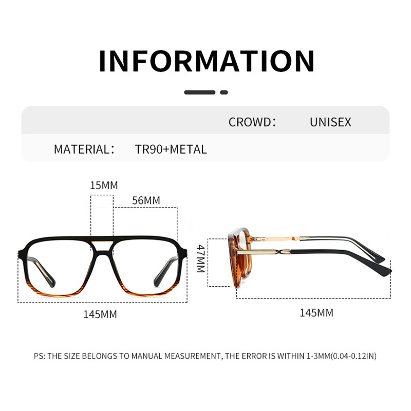 Lunettes de lecture carrées pour femmes et hommes, Design de marque à la mode, Double pont, Anti-lumière bleue, lunettes de Prescription