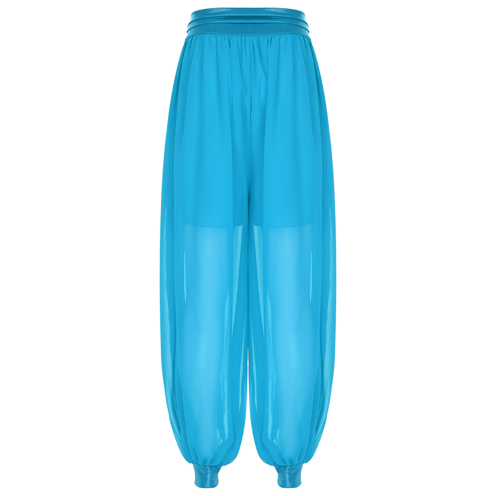 Pantalon de danse du ventre fendu sur le côté pour femme, mousseline de soie, anneau torique, Ruch, olympiques indiens Bellywood, soirée sur le thème du ventre, costume bouffant