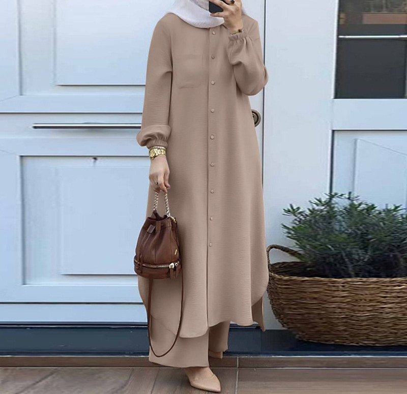 Ensemble de Vêtements Décontractés pour Femme Musulmane, Costume avec Pantalon à Manches sulf, lèvent de Chambre Lents, Nouvelle Collection Printemps Automne 2023