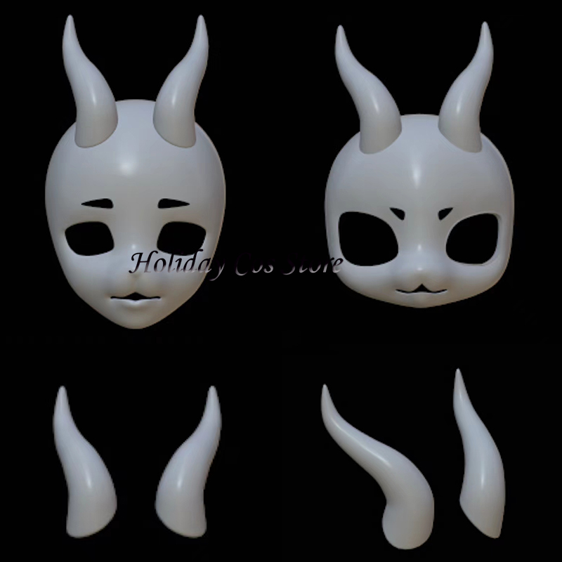 Animal Kemono Fursuit Kigurumi accessoires corne crâne Cosplay bricolage acide polylactique accessoires Fursuit Halloween fête femme homme
