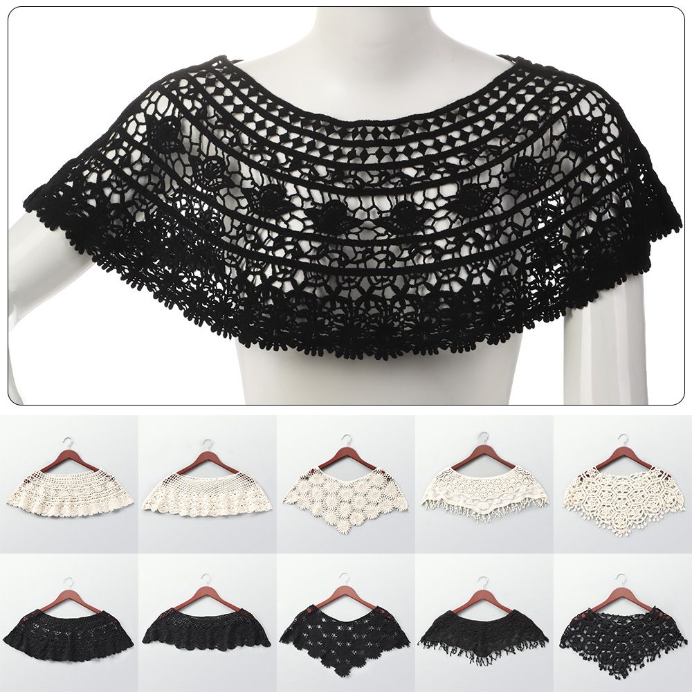 Écharpe en dentelle à pampilles pour femmes, écharpe hijab évidée, châle élégant pour dames, poncho, foulard, mode, printemps, été, 1 pièce