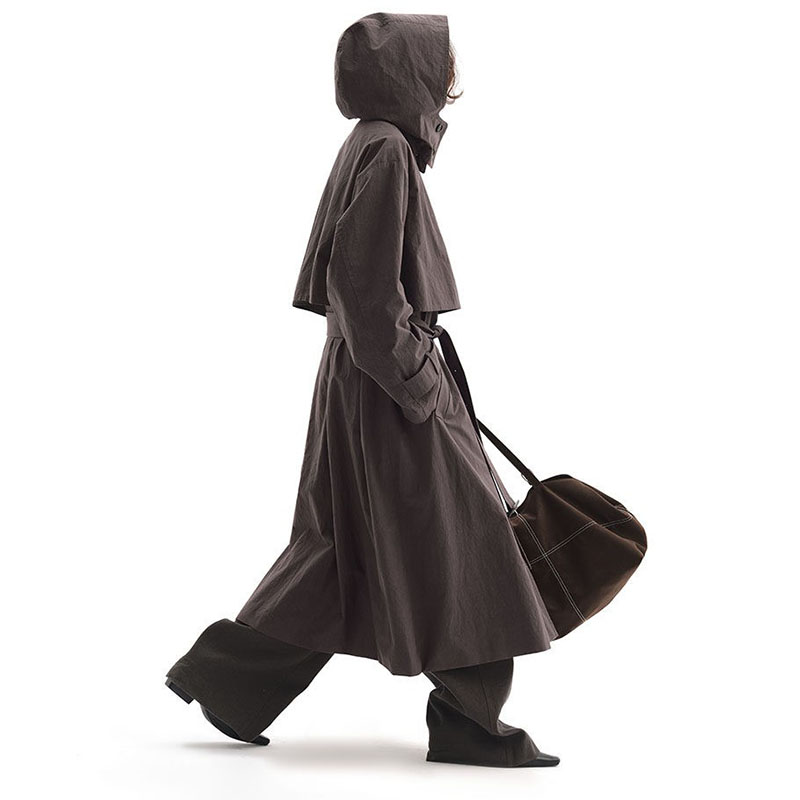 Libre et confortable~ Trench-coat mi-long pour femmes, veste entièrement en coton, nouveau style printemps 2026