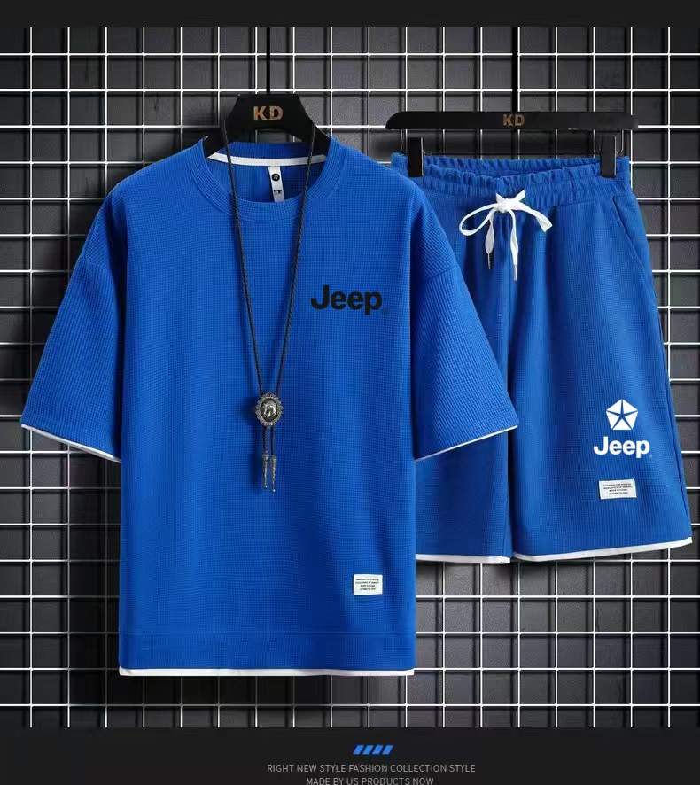 Chemises décontractées Jeep 2026, vêtements de sport pour hommes, t-shirts amples à manches courtes et shorts d'été