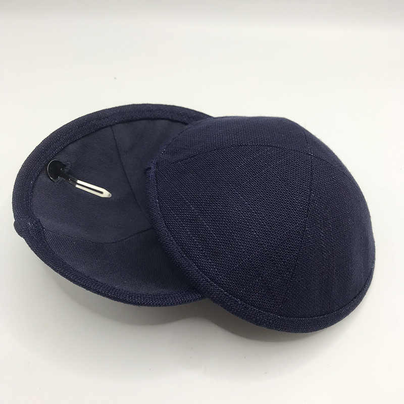 Chapeau juif Kippah Yamaka en lin pour hommes, 1 pièce, cérémonie Yarmulkes Judaica mariages amour Skullcap cadeau
