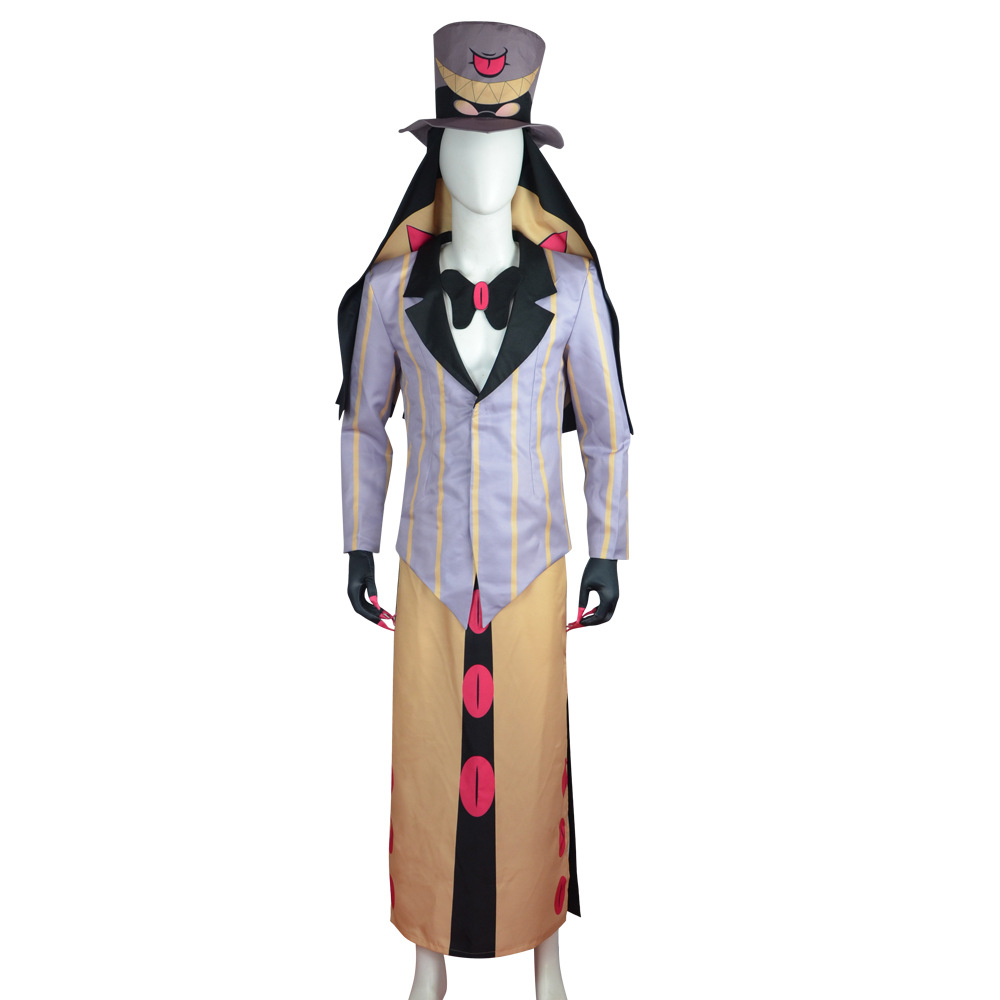 Costumes de cosplay d'anime pour hommes Sir Pentious pour Hazbin Hotel, tenues de dessin animé Helluva Boss, déguisements de fête d'Halloween et de carnaval