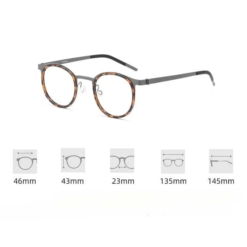 Lunettes de lecture à monture métallique de luxe pour hommes, lunettes d'affaires, rondes, Vintage, monture complète, Anti lumière bleue, vue lointaine, 0 ~ + 4