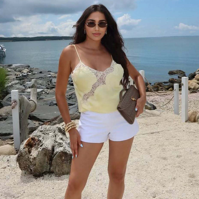 MUJER femmes hauts noir dentelle haut femme Sexy dos nu hauts pour femmes Camisole hauts sans manche femme Coquette réservoirs Camis hauts