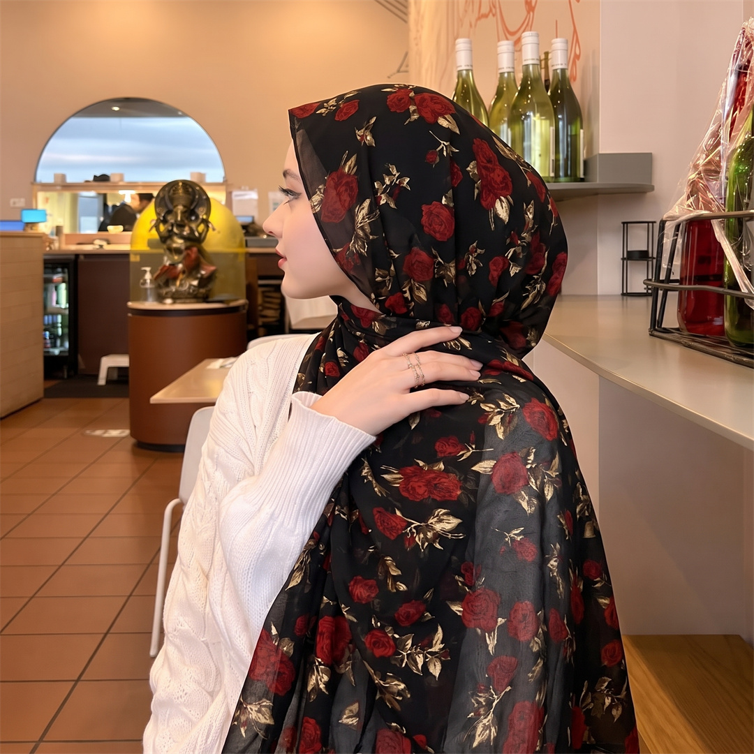 Nouveau hijab musulman en jersey imprimé, châles, foulards, voiles, turbans pour femmes musulmanes, écharpes islamiques arabes