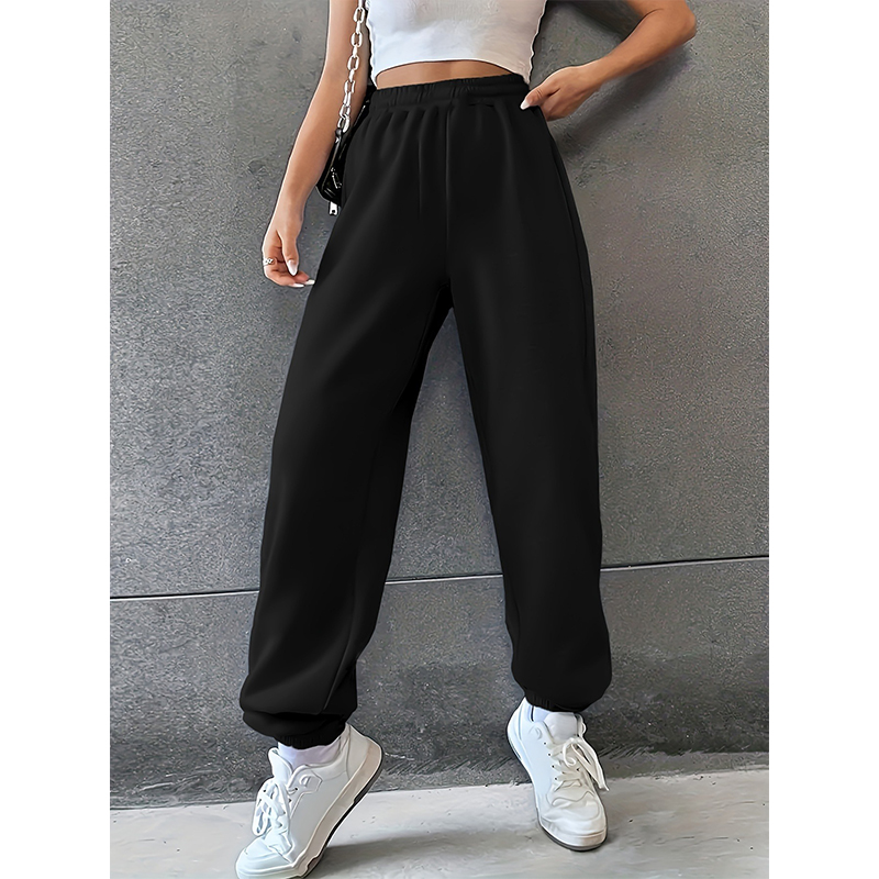 Pantalon de survêtement décontracté pour femme, couleur unie, taille élastique, vêtements de rue féminins, proximité, mode, nouveau