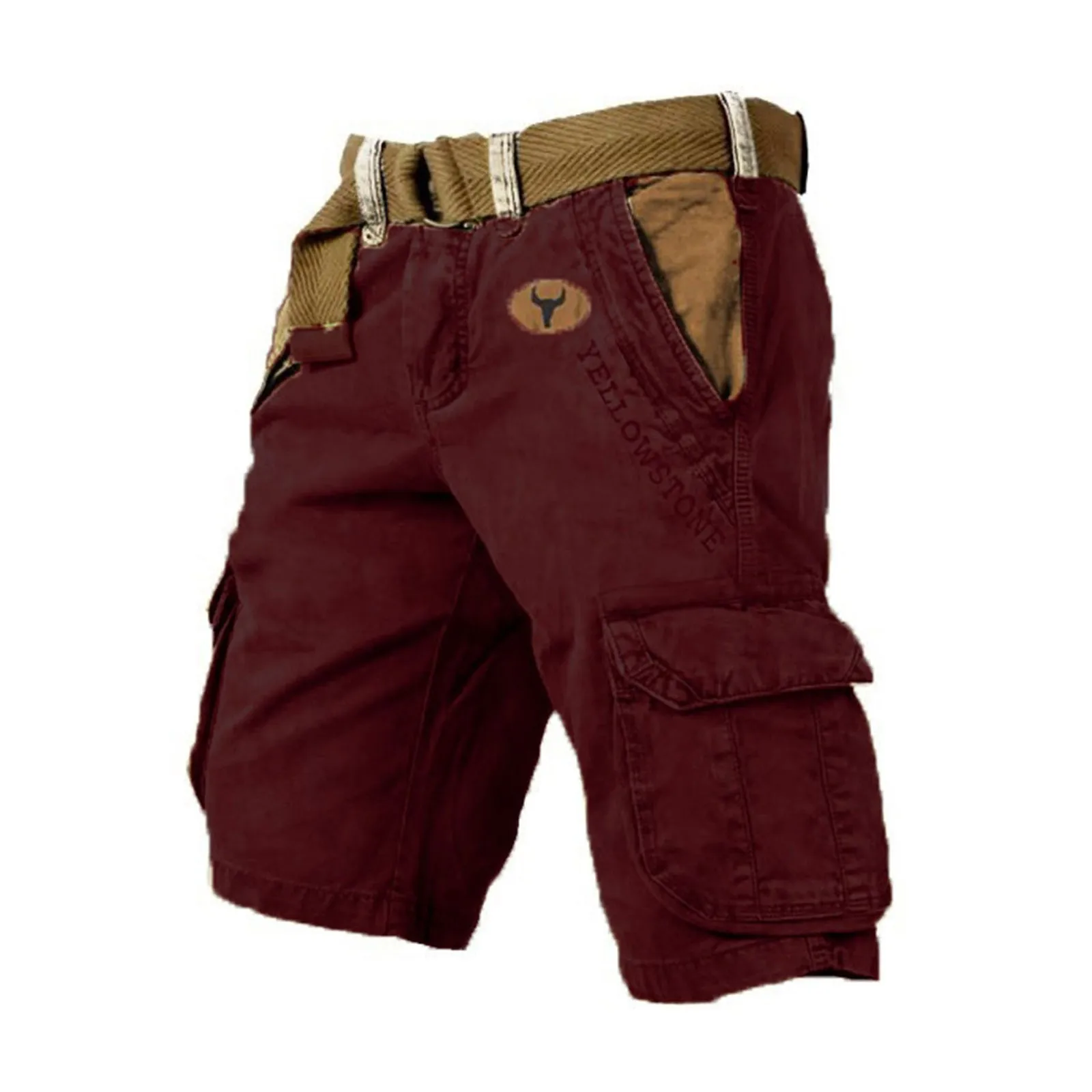 Salopette de Sport pour hommes, vêtements amples, pantalons décontractés cinq quarts, corde élastique, respirant, pantalon à nouer