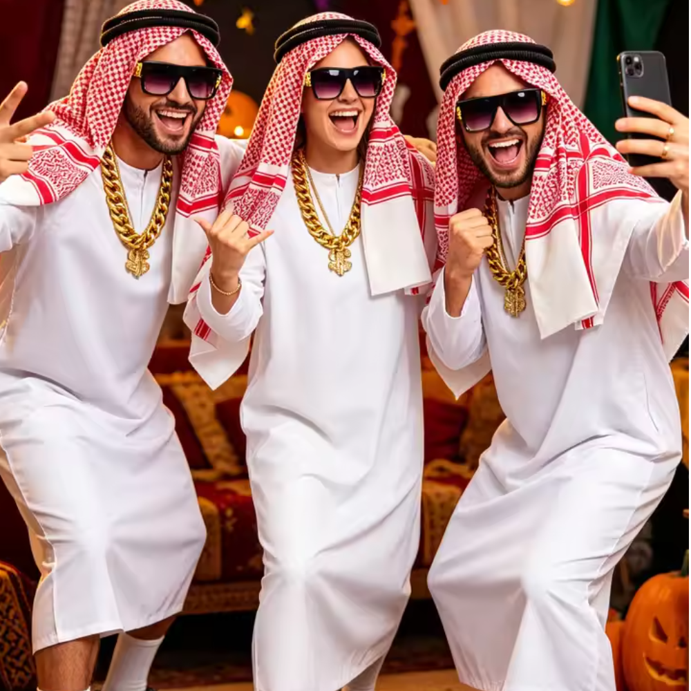 Nouveau Costume de Prince Arabe Riche de l'Émirat Arabe, Costume de Jeu de Rôle Adulte, Fantaisie, Halloween, Carnaval, Vente Chaude