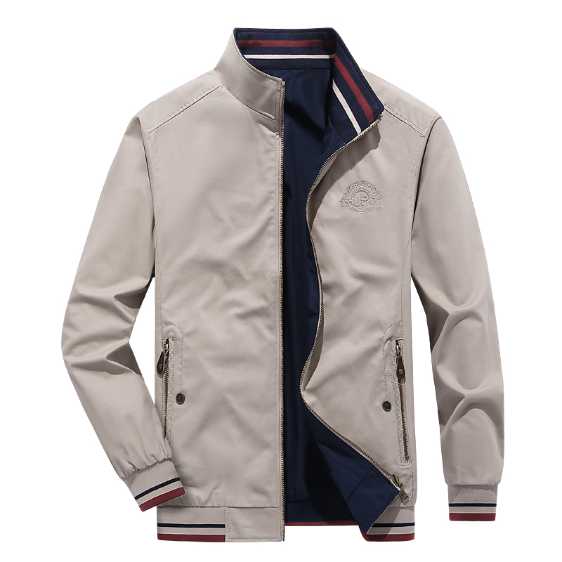 Veste double face pour hommes, coupe-vent décontracté, vestes d'affaires minces, vestes de documents solides, vêtements ChimMens, haute qualité, mode