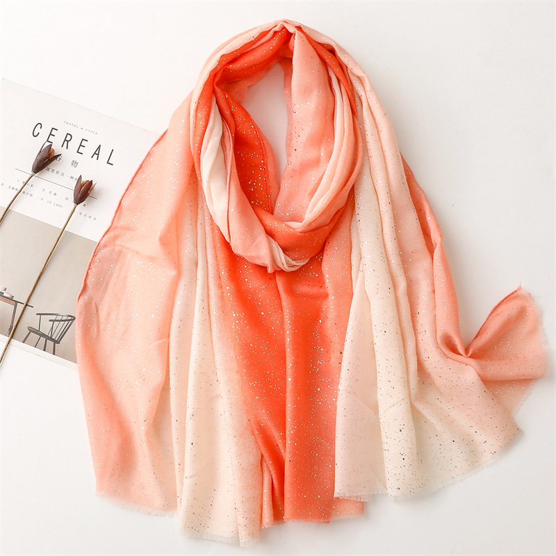 2025 luxe mode Ombre paillettes frange Viscose châle dame haute qualité miroitant enveloppement Pashmina étole Bufandas musulman Hijab Sjaal