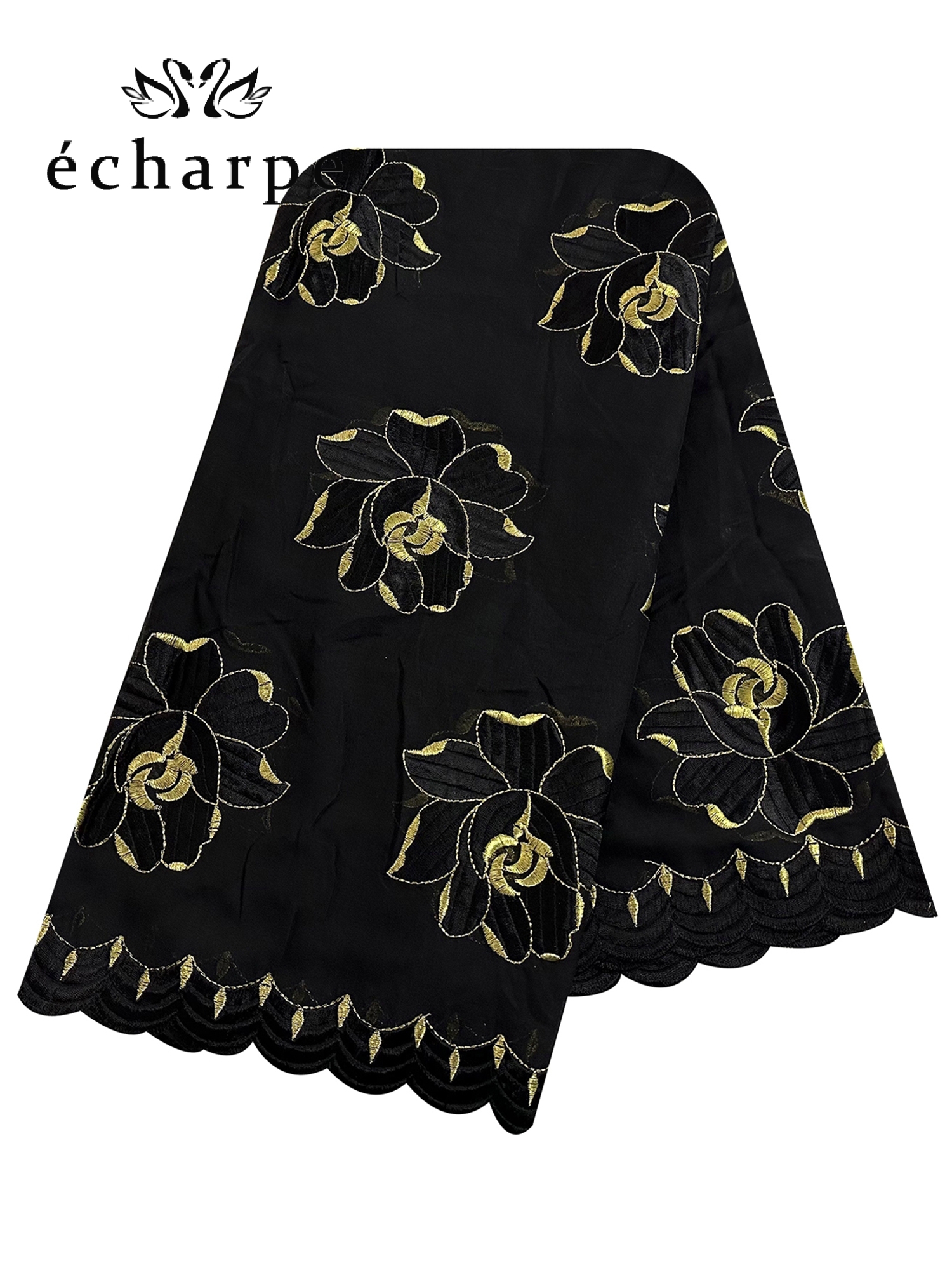 Écharpe africaine islamique pour femmes, Turban Pashmina à la mode, châle brodé en coton, Hijab de fête musulmane pour dames, nouvelle collection 2022, 100%