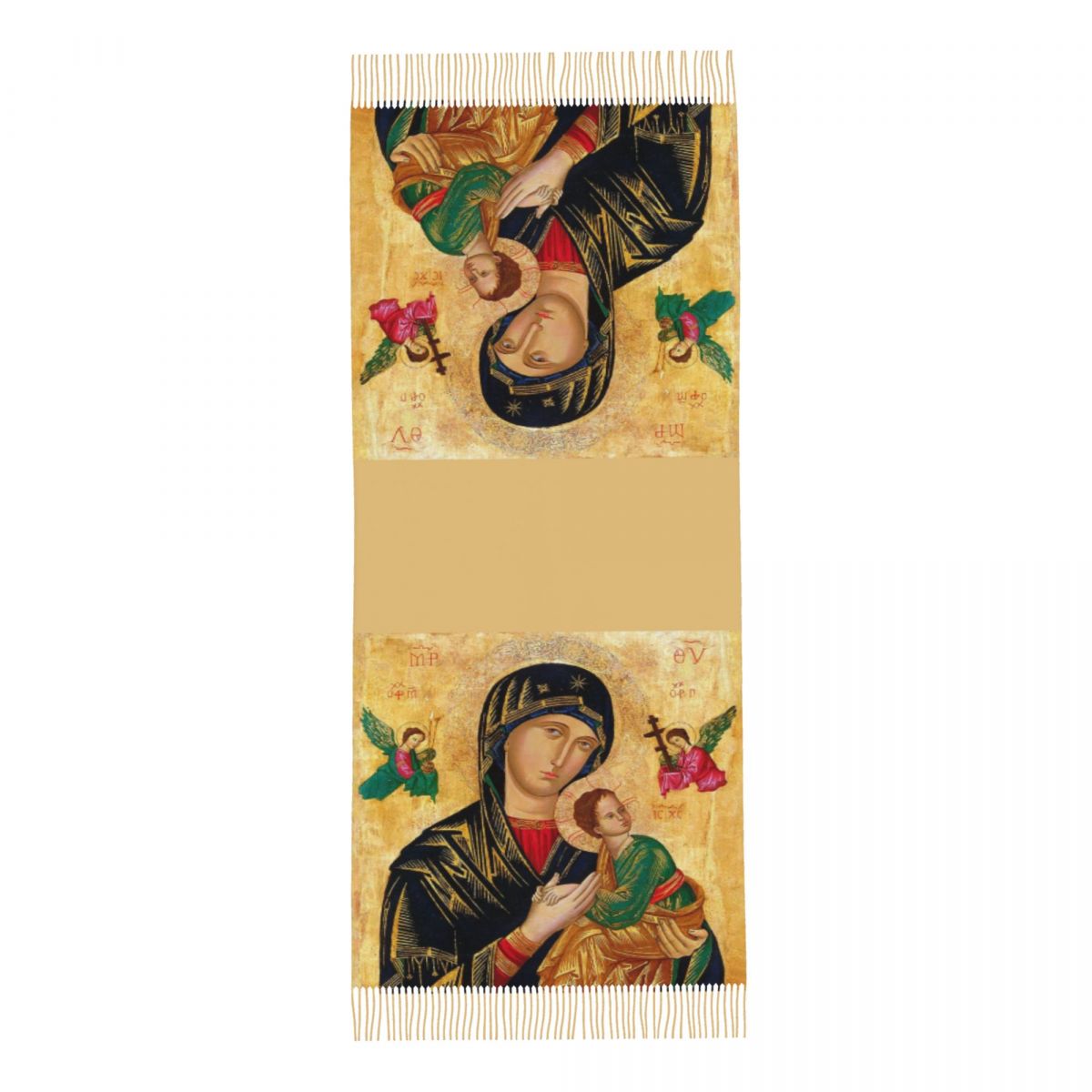 Écharpe à pampilles personnalisée pour femmes, Notre-Dame de l'aide perpétuelle, Châles doux de la Vierge Marie catholique, Wraps pour dames, Écharpes d'hiver et d'automne