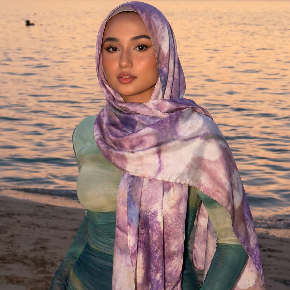 Foulard Hijab en Jersey Imprimé 2026 pour Femme Musulmane, Châle, Turban, Voile Arabe Islamique