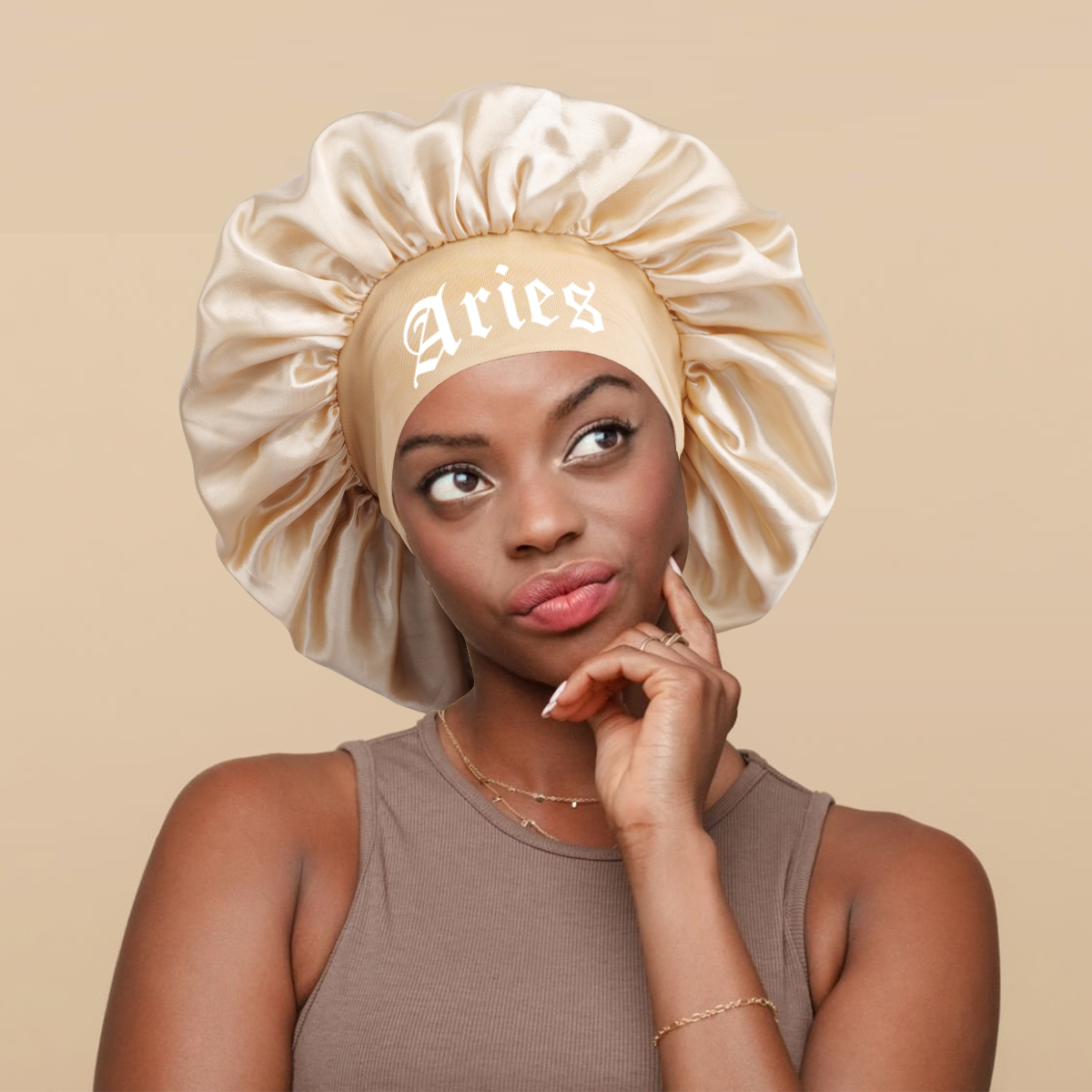 Bonnet de sommeil à large bande en satin imprimé Constellation, bonnet de couchage doux avec bande enveloppante, lavage du visage de maquillage, utilisation quotidienne, 1PC