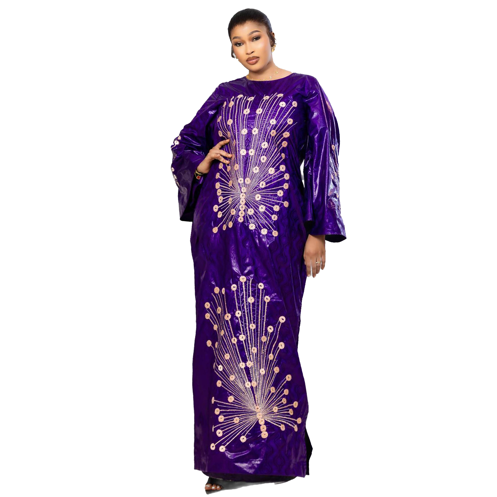 Robes africaines pour femmes, luxe, tissu boubou, broderie riche et élégante