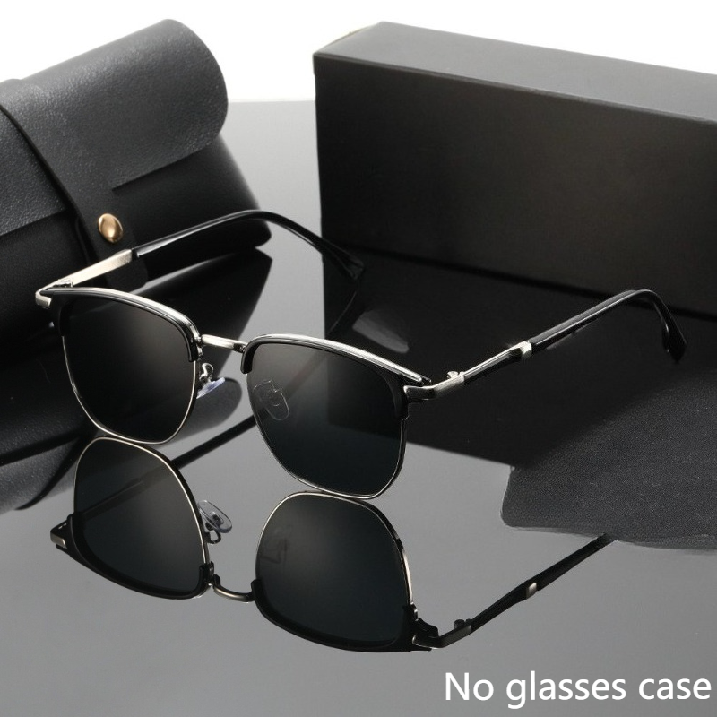 Lunettes de soleil unisexes noires, monture unisexe, lunettes de soleil protectrices et élégantes pour hommes, adaptées à une utilisation en extérieur, à la conduite et à la pêche