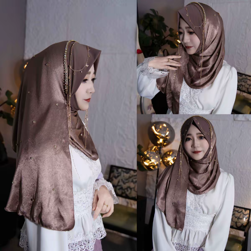 Hijabs musulmans, vêtements islamiques, couvre-têtes, écharpes prêtes à porter pour femmes
