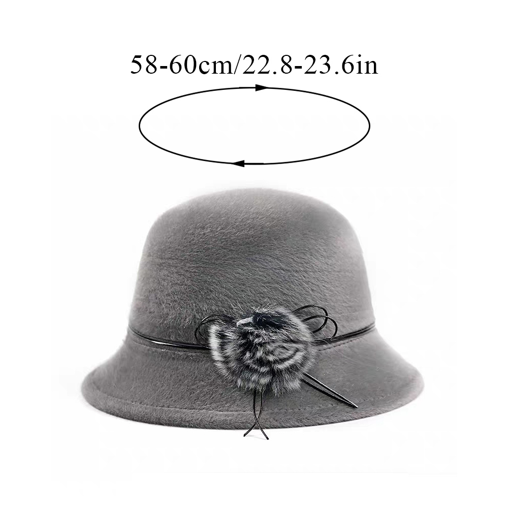 Casquette en laine vintage pour femme, chapeau melon, casquette Fedoras, nœud, Jazz, breton, élégant, dames, hiver, nouveau, 2024, E27