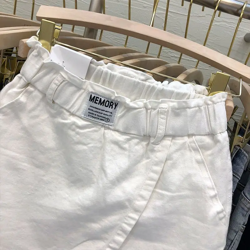 Jupe blanche pour femmes, taille haute, en coton, été, 2026, jupe tendance décontractée, moulante, mini, style Y2k, jupe coréenne.