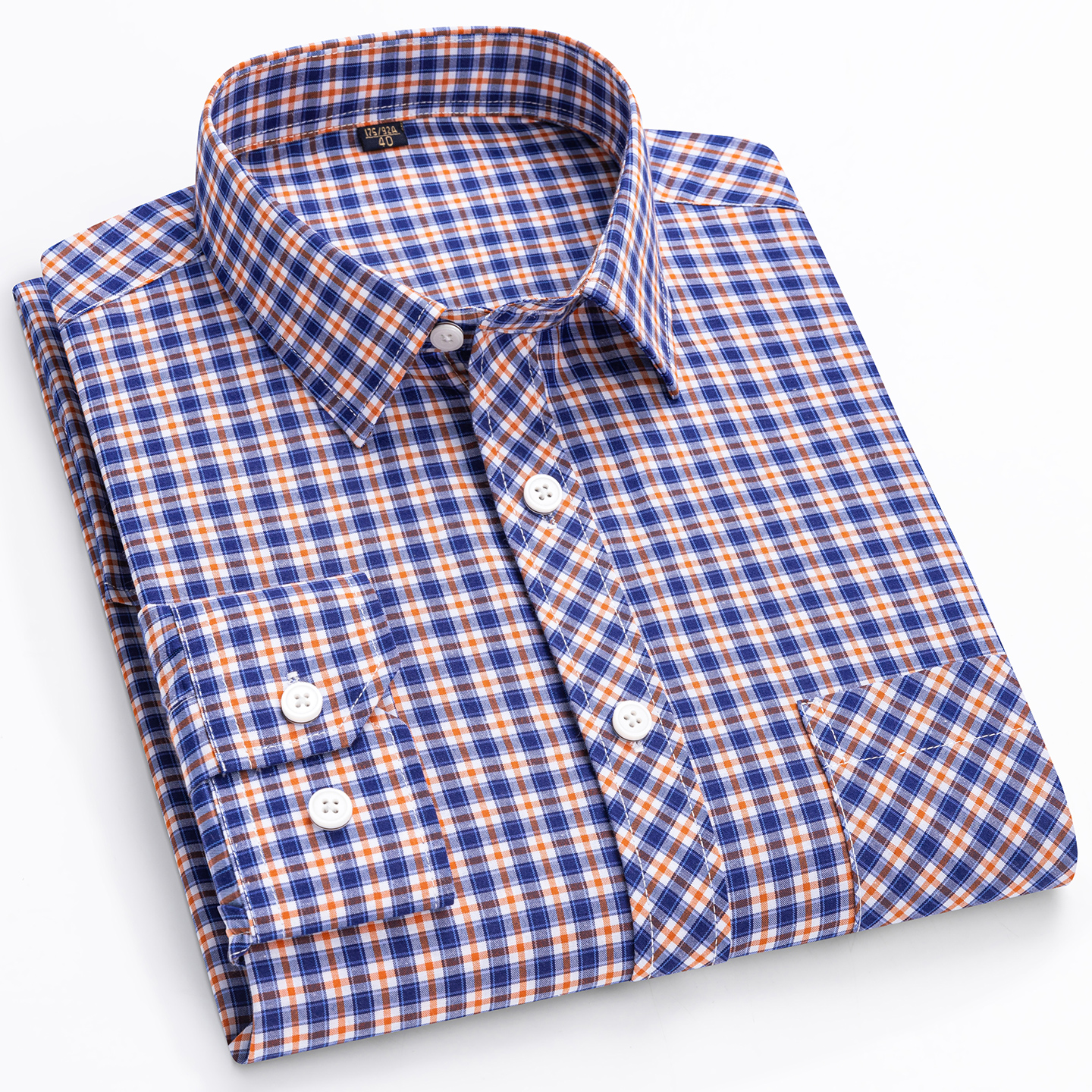 Chemises de luxe 100% coton pour hommes, haute qualité, manches longues, coupe ajustée, à carreaux, douces, décontractées, fines, nouveau design, boutonnées, vêtements pour homme