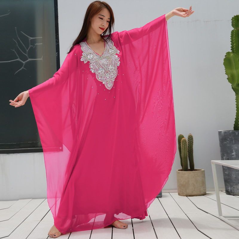 Robe traditionnelle égyptienne Khaleeji Thobe, tenue de danse folklorique du ventre, robe caftan, compétition en strass, ensemble de costumes Khaleegy