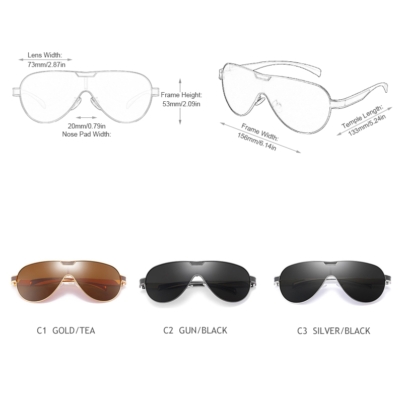 Lunettes De Soleil polarisées De luxe pour hommes, marque De styliste pilote, grandes lunettes De Soleil en métal, mode pour hommes, lunettes d'aviation