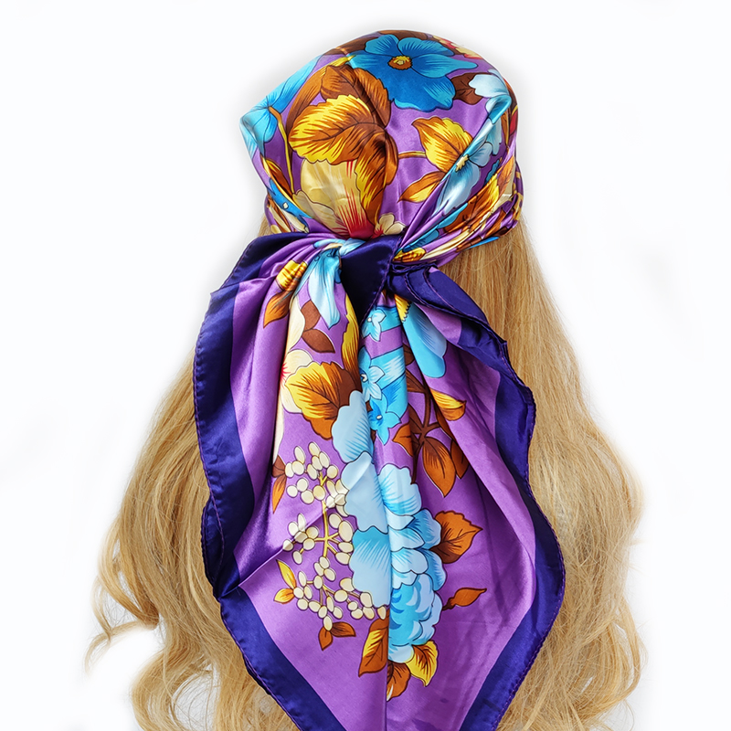 Foulard carré mode soie Satin imprimé petite tête cou écharpe femmes foulard foulard femme Bandana châle accessoires
