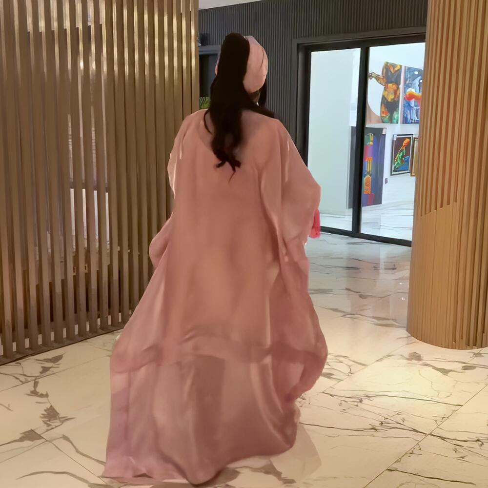 Ensemble de robe africaine élégante et luxueuse en deux pièces pour femmes, tenue turque moderne de qualité avec foulard