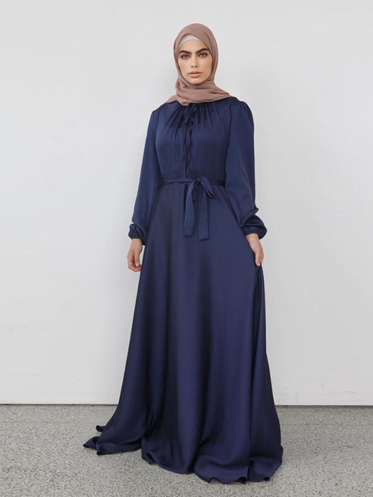 Ramadan Abaya turquie robes en Satin soyeux pour femmes Abaya Robe Longue De soirée Femme Longue Robe musulmane Robe Longo Maroc