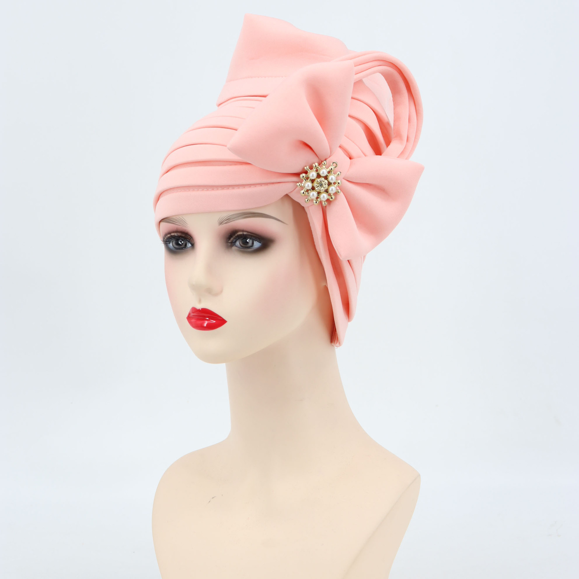 Cravate de sauna africaine multicouche pour femmes, turban en diamant, casquettes nigwin, Gele de mariage, écharpe de sauna musulmane, bonnet féminin, couvre-chef