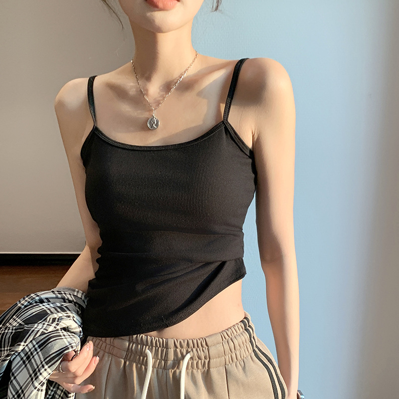 Femmes Camis tricoté chemise à bascule vêtements intérieurs doux décontracté coréen débardeurs haut en tricot maillot de corps printemps été dames débardeur
