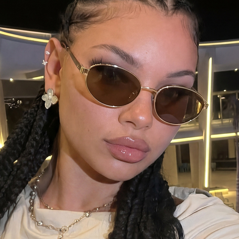 Lunettes de soleil simples en métal, toutes occasions, à la mode, pour myopie, avec correction personnalisée de -0 à -6.0