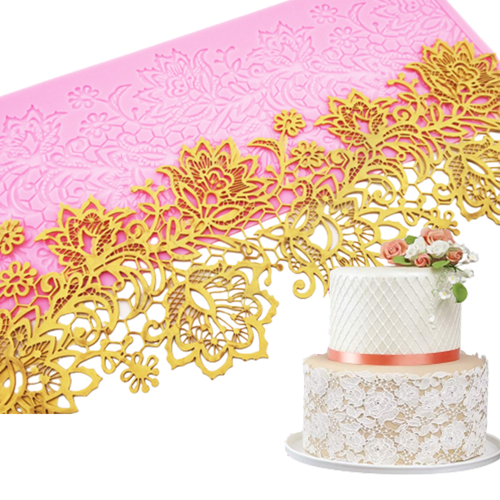 Sugarcraft-Moule en dentelle pour décoration de gâteau de mariage, bordure en polymères pour har ant, outils de fleur de cuisson