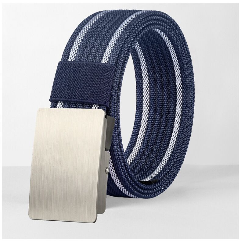 Ceintures en toile pour hommes, réglables, avec boucle en métal, sangle de taille décontractée, accessoires pour hommes