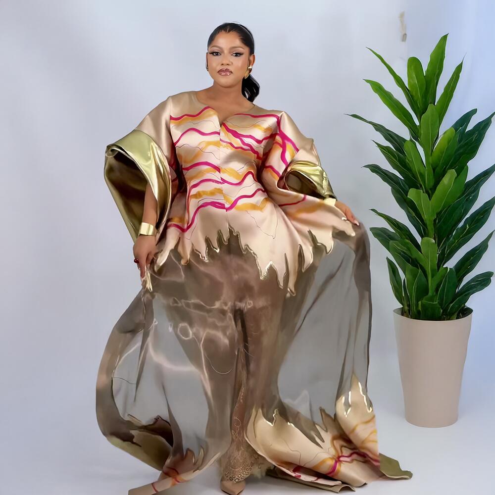 Robes africaines de luxe pour femmes grandes tailles, à associer avec des sous-vêtements en dentelle, vêtements afro-américains