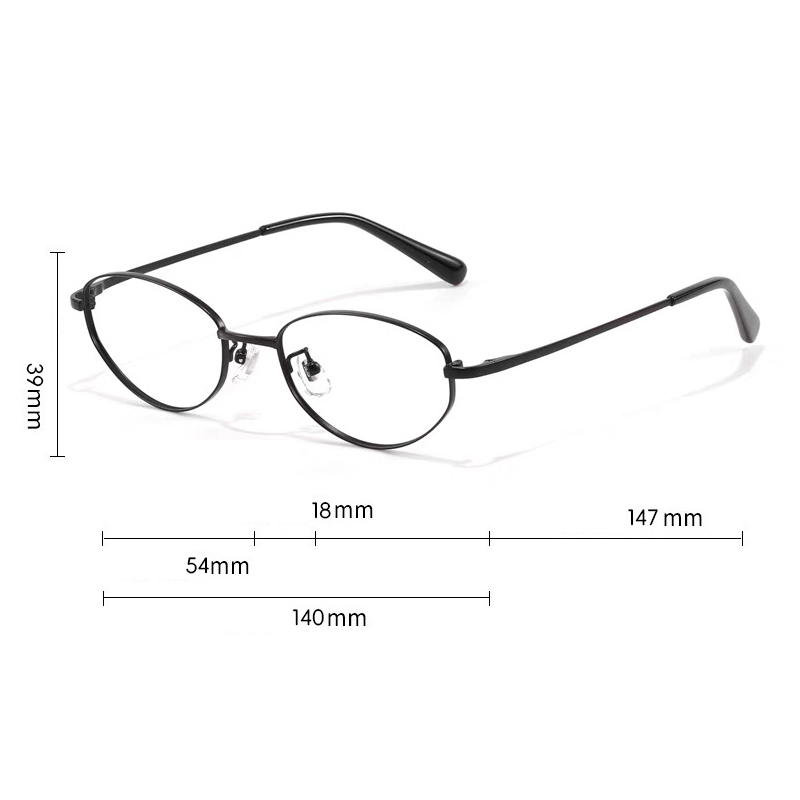 Lunettes ovales à bords dorés en métal, pour personnes âgées et d'âge moyen, Anti-lumière bleue, à la mode, 9218