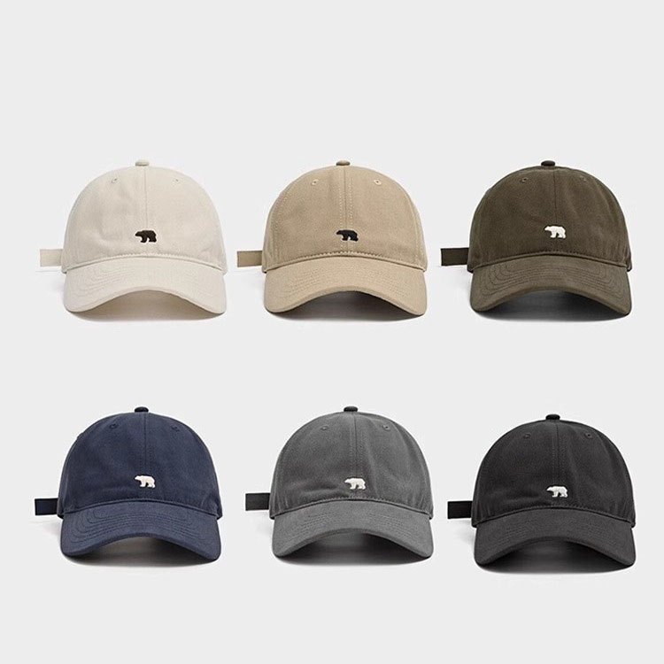 Casquette de baseball brodée ours élégant protection solaire respirant réglable idéal chapeau décontracté hommes femmes unisexe casquette de baseball