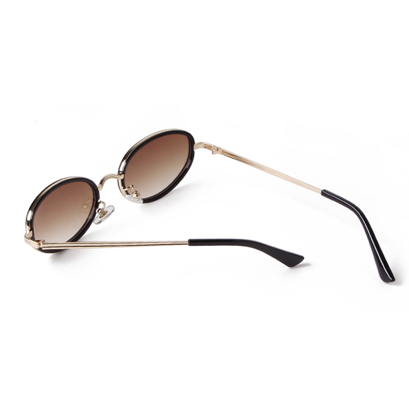 Vintage lunettes De soleil ovales femmes hommes marque Design métal écaille De tortue cadre voyage en plein air nuances rondes lunettes De soleil Gafas De Sol UV