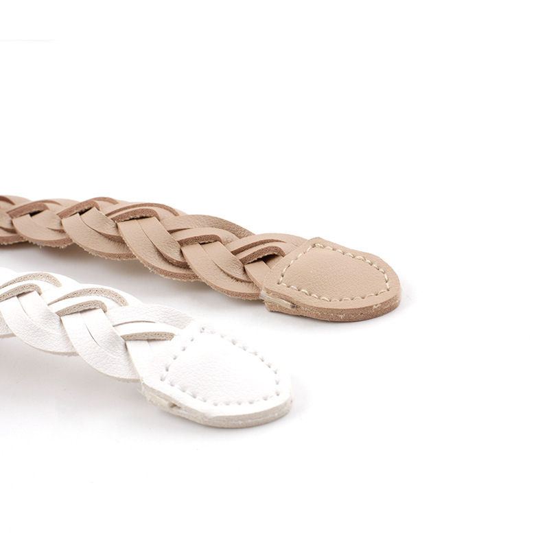 Ceinture pour femmes nouvelle mode polyvalente tressé Simple décoratif boucle ronde ceinture pour les femmes