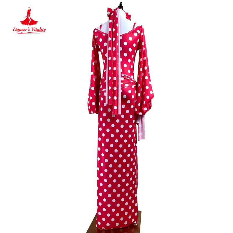 Costume professionnel de danse du ventre, Robe personnalisée pour femmes et enfants, vêtements Shaabi Baladi, manches longues, Robe Saidi pour filles