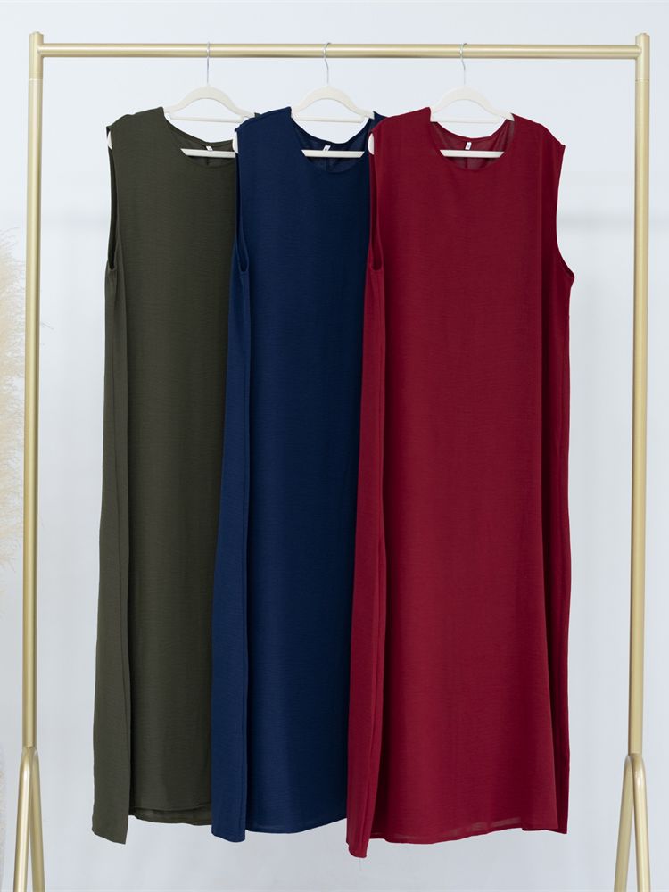 Ramadan sans manches Abaya turquie Islam arabe musulman Robe longue robes africaines pour femmes vêtements Robe Musulmane Femme robes